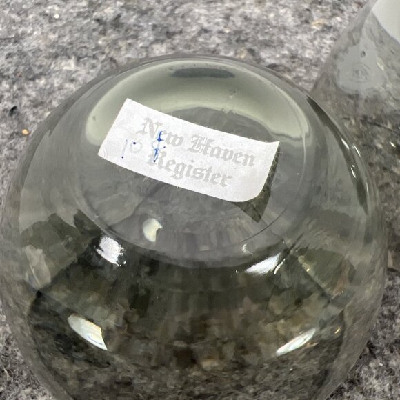 2 VTG 1970s NFL New York Jets Smoked Glass Round Rocks Whiskey Wine Glass - Picture 6 of 10